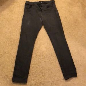 Size 21, 37 inseam ash black denim pants